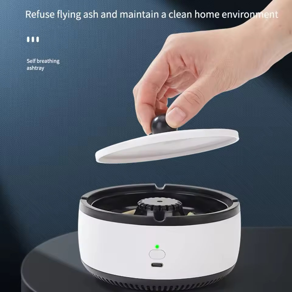 Car Odor Eliminator Efficient Car Ashtray with 360-degree Wind Circulation Multiple Filtering for Easy for Multifunctional