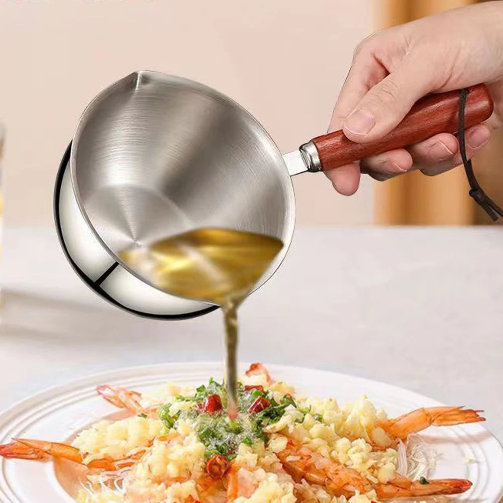 Hot Oil Pot Milk Pan Stainless Steel Mini Hot Milk Pot Small Saucepan for Boiling Butter Melting Pot Butter Warmer Kitchen Pan