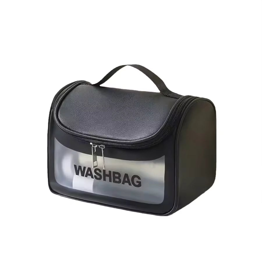 Cosmetic Bag Large Capacity PVC Waterproof Transparent Bag Outdoor Travel Wash Makeup Brush Storage Bag