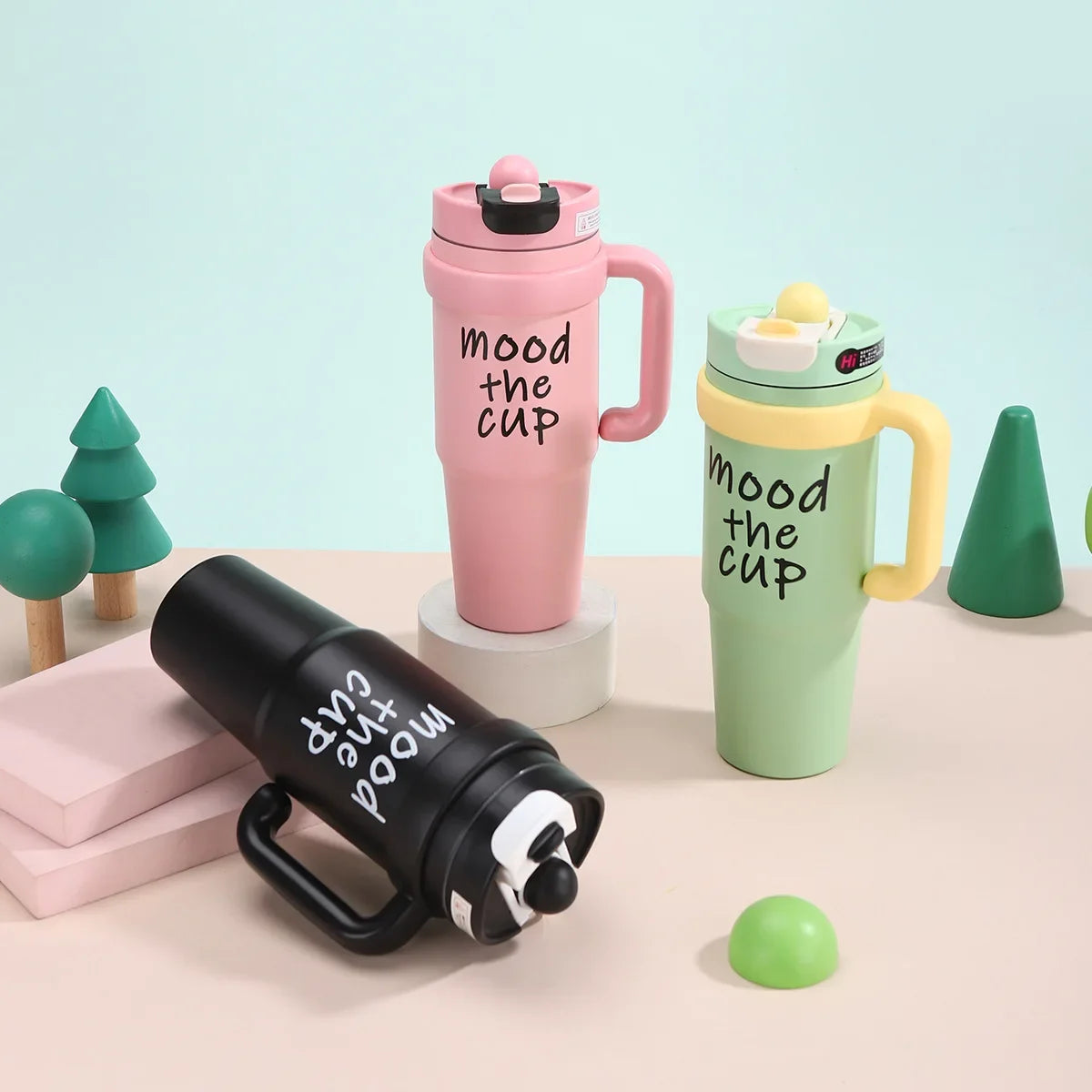 New 316 Stainless Steel Insulated Mug High Aesthetic Large Capacity Car Mounted Ice Dominator Double Drink Handle Car Mug