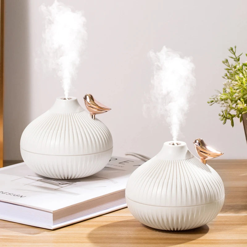 300ml USB Air Humidifier Mini Water Aroma Diffuser with Warm LED Night Light for Home Room Ultrasonic Cool Mist Humidificador