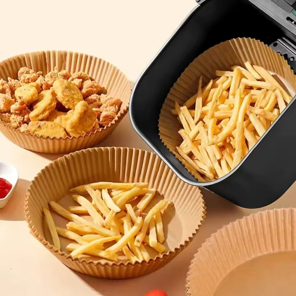 20/50Pcs Disposable Air Fryer Baking Paper Round Shape Non-Stick Oil Proof Baking Liner for Steamer Muffin Cupcake