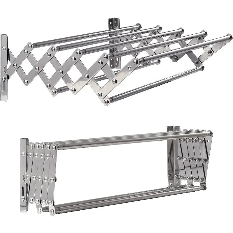 Modern stainless steel towel rail adjustable folding design, wall-mounted apartment bathroom with heater