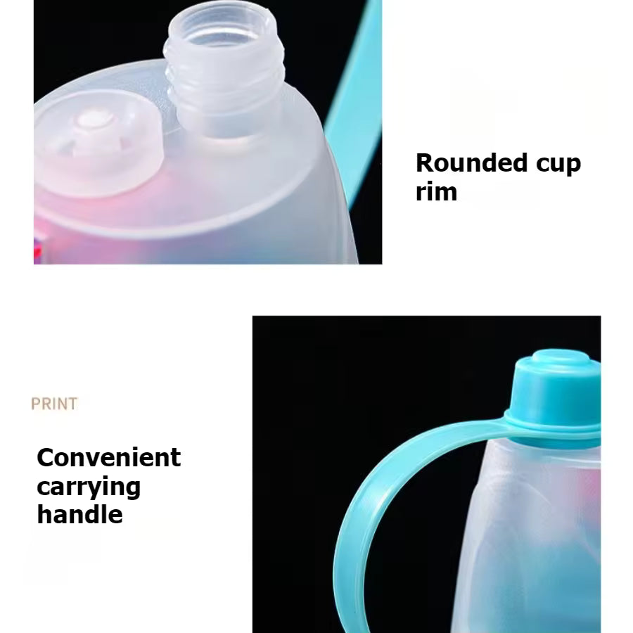 New trendy, convenient, large-capacity transparent plastic cup for summer Creative outdoor sports portable spray cup