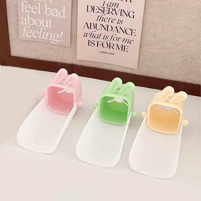 1pc Faucet extender cartoon bathroom kitchen silicone hand washing tool rabbit children splash proof