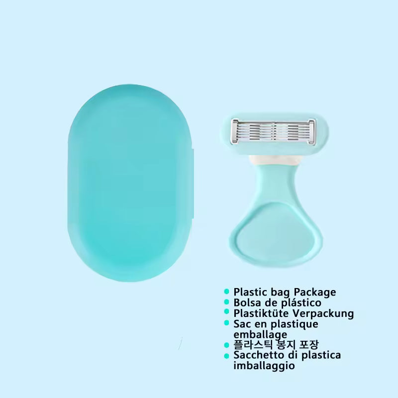 6-Blades Razors for Women Replaceable Razor Blade Head Painless Bikini Trimmer Travel Box Lubrication Gel Shaver Free Shipping