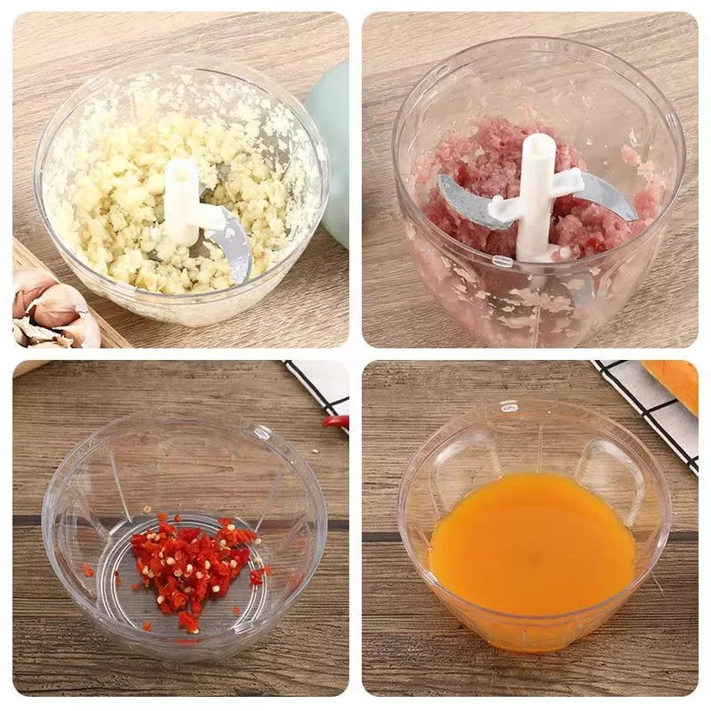 Home Kitchen Manual Ginger Grinder Garlic Mud Splasher Multifunctional Vegetable Cutter Handheld Meat Grinder Modern Minimalist