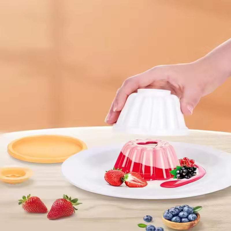 4pcs Plastic Pudding Molds Jelly Panna Cotta Molds With Lids Pudding Pans Dessert Cups Chocolate Custard Mould Baking Tool
