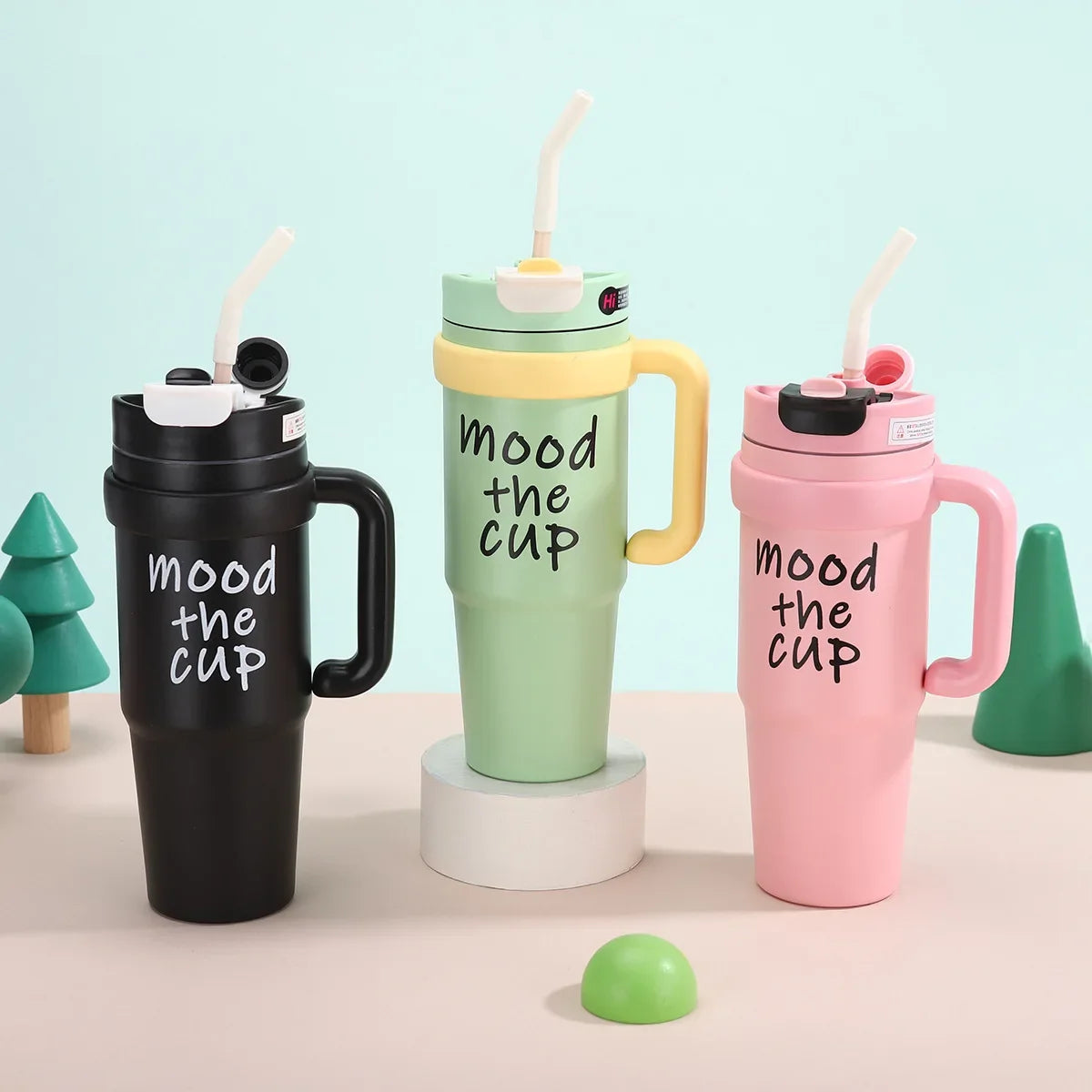 New 316 Stainless Steel Insulated Mug High Aesthetic Large Capacity Car Mounted Ice Dominator Double Drink Handle Car Mug