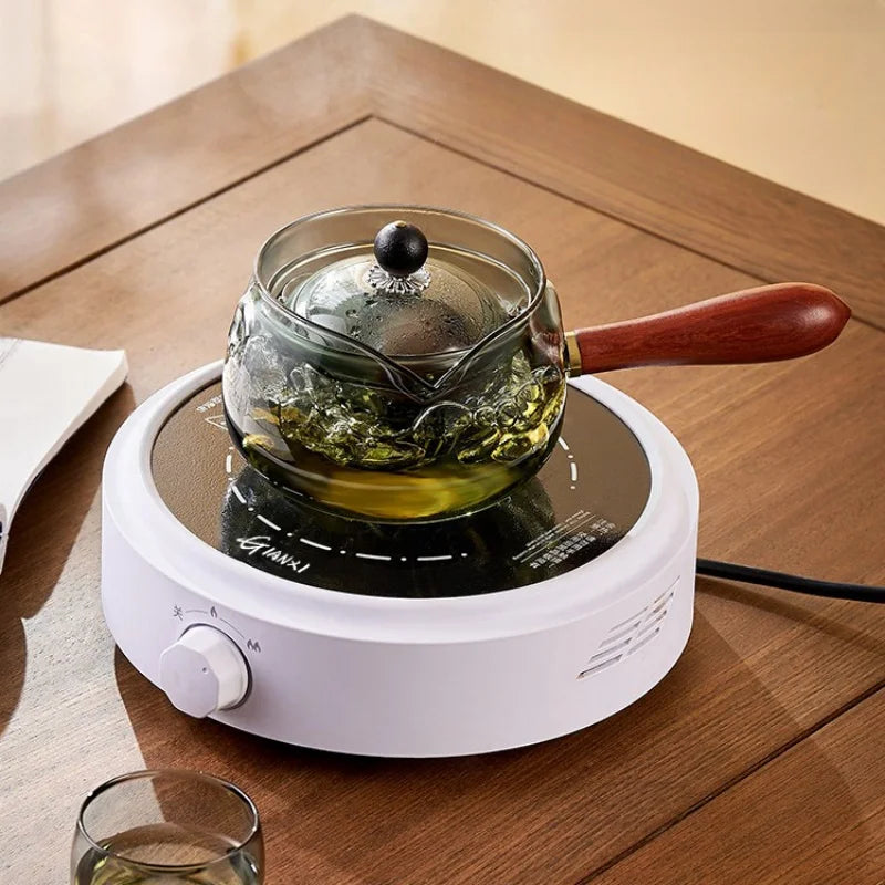 Side Handle Glass Teapots High Temperature Resistant Kung Fu Teaware Accessories Rotating Tea Water Separation Filter Tea Tools