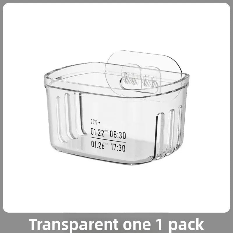 Kitchen Onion Garlic Storage Box Wall Mounted Multi-Functional Space Saving Transparent Organizer for Ginger And Garlic