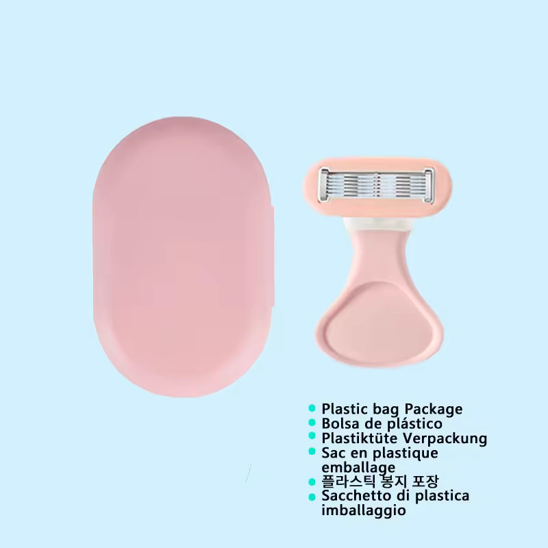 6-Blades Razors for Women Replaceable Razor Blade Head Painless Bikini Trimmer Travel Box Lubrication Gel Shaver Free Shipping