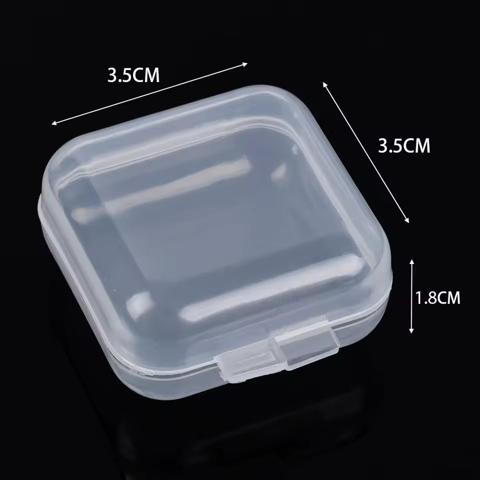 Mini Storage Box, Transparent Square Plastic Box, Earrings, Necklaces, Jewelry Packaging, Storage Organizer