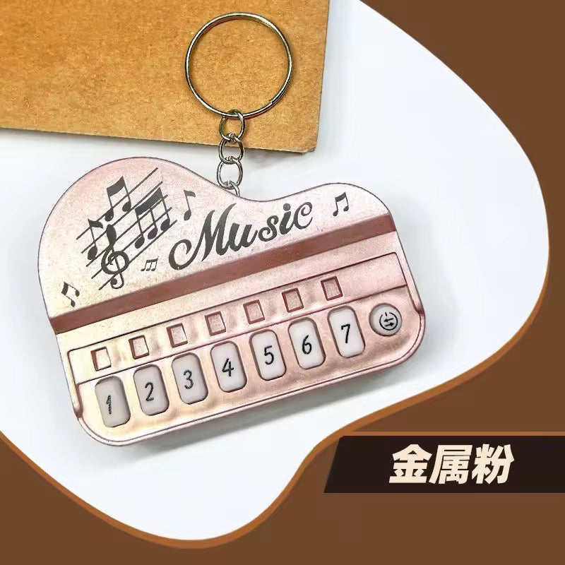 Mini Piano Electronic Organ Key Chain Can Be Played Luminous High Appearance Level Toy Bag Car Key Pendant Exquisite Gift