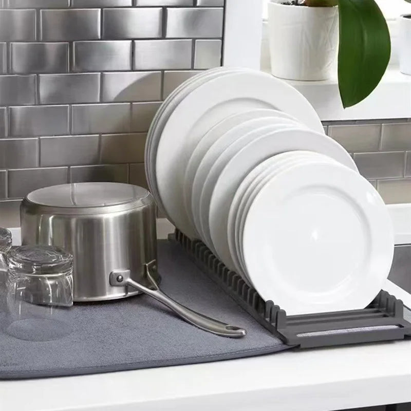 2-in-1 Drying Mat Non-slip Kitchen Sink Countertop Dish Drying Pads to Prevent Water Accumulation Kitchen Counter Mat
