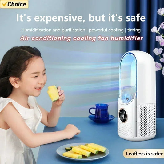 Brushless DC Ventilateur Desk Cooler Cooling Air Humidifier Usb Table Bladeless Mist Fan Home Outdoor Ventilateur Portable Amagi