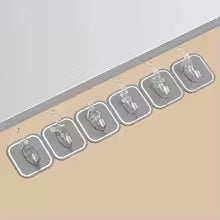 Strong Adhesive Six Row Hooks No Drilling Kitchen Bathroom Wall Multi-Function Powerful Traceless Sticky Hooks Closet Storage