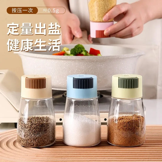 Quantitative Salt Shaker Control Salt Shaker Jar Sprinkle Salt Tool Measure Out Seasoning Box Kitchen Seasoning Bottle
