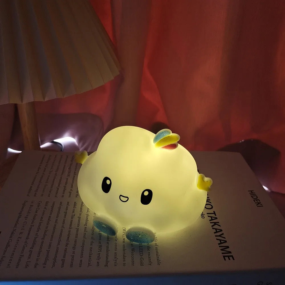 Small Cartoon Cute Cloud Night Light Not Dazzling Children Bedroom Bedside Night Light Child Girl Birthday Gifts Home Decoration