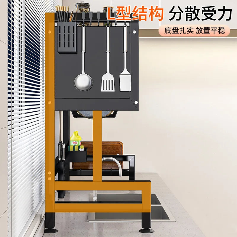 Kitchen sink drain rack double layer dishwasher sink countertop dustproof chopsticks tube knife cupboard