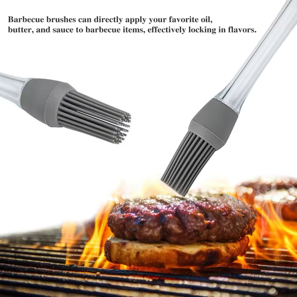 Silicone Oil Brush for BBQ Grilling Baking Heat Resistant Pastry Brush Spread Oil Butter Sauce Cooking Oil Dispenser Brush