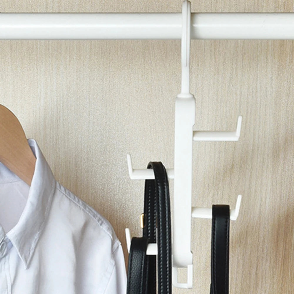 Storage artifact wardrobe storage multifunctional clothes hanger with no trace hanging bag rack, hat door, no punching hanging h