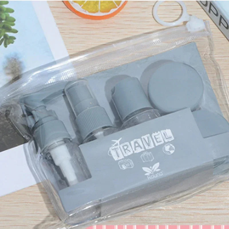 5pc/Set Travel Mini Makeup Cosmetic Face Cream Pot Bottles Plastic Transparent Empty Make Up Container Bottle Travel Accessorie