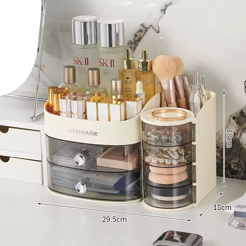 Cosmetics Storage Box Desktop Premium Sense Large Capacity Countertop Lipstick Skin Care Products Finishing Shelf