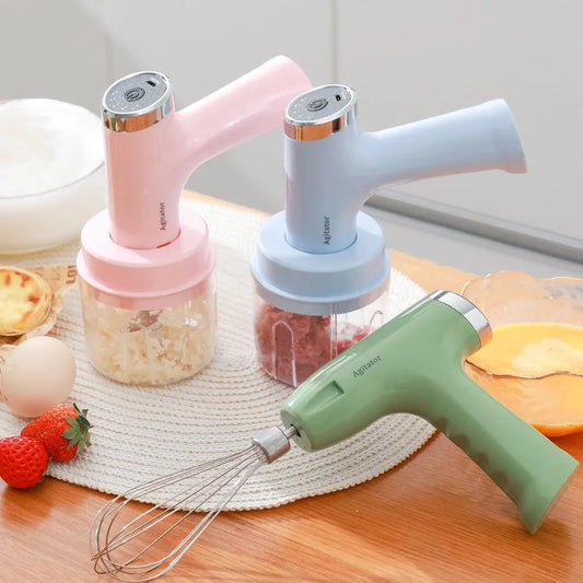 3in1 Electric Egg Beater, Household Cream Automatic Whip, Electric Garlic Mashing, Meat Grinder Blenders Electric Blender