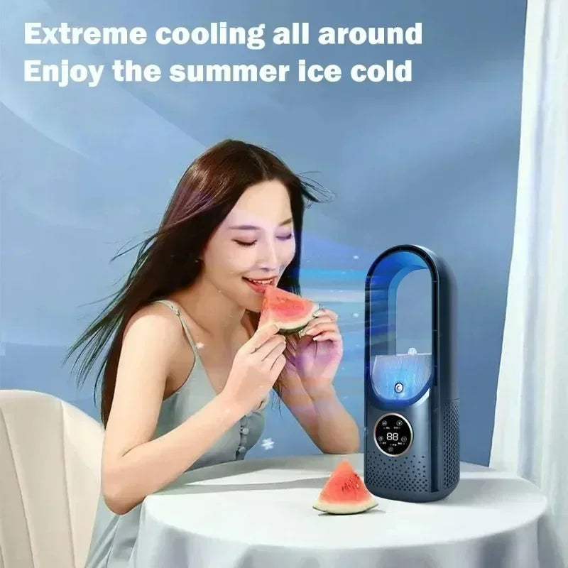 Brushless DC Ventilateur Desk Cooler Cooling Air Humidifier Usb Table Bladeless Mist Fan Home Outdoor Ventilateur Portable Amagi