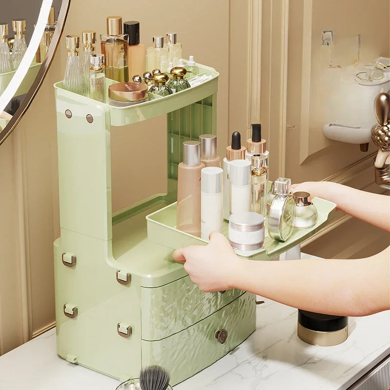 Cosmetics Storage Box, Dressing Table Storage Shelf, Thickened Material, Lipstick Mask, Multifunctional Cosmetics Storage Box