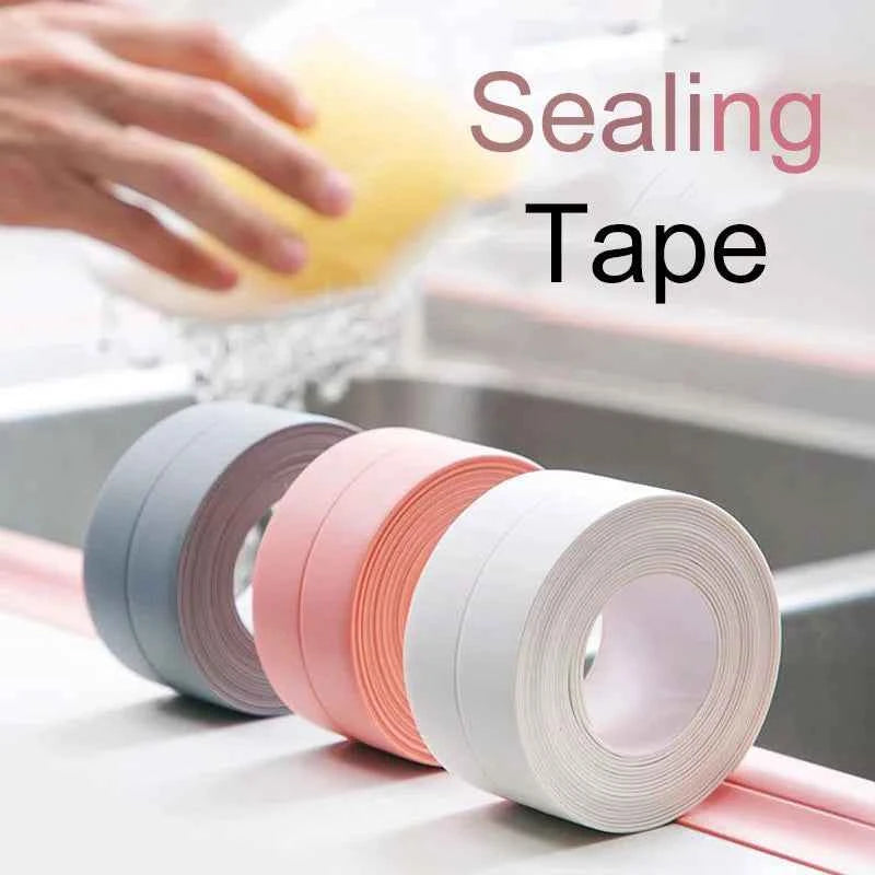 Anti Mold Tapes Bathroom Toilet Kitchen Seam Sealing Tape Waterproof Moisture-proof Easy to Clean Multiple Colors Beautiful TMZ