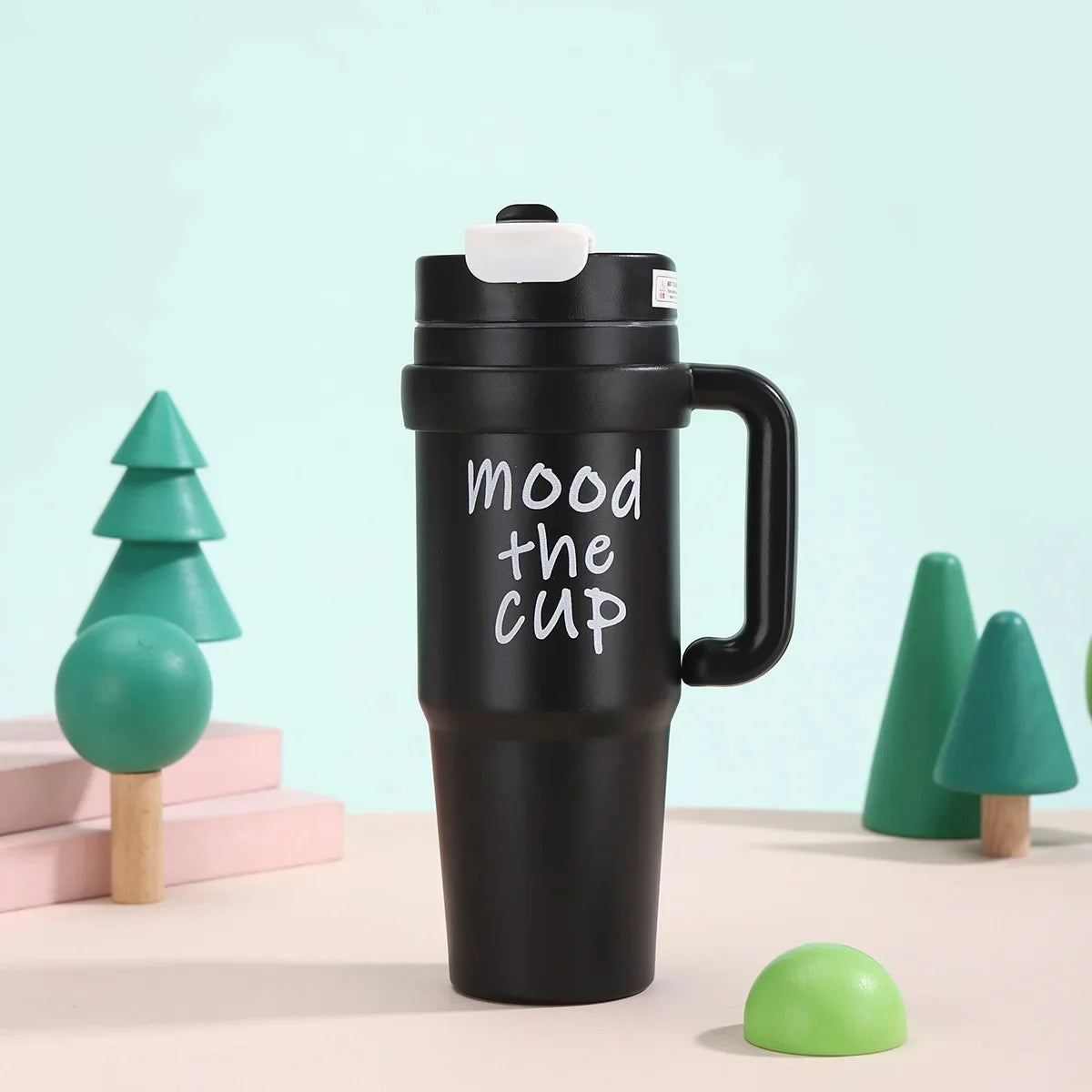 New 316 Stainless Steel Insulated Mug High Aesthetic Large Capacity Car Mounted Ice Dominator Double Drink Handle Car Mug