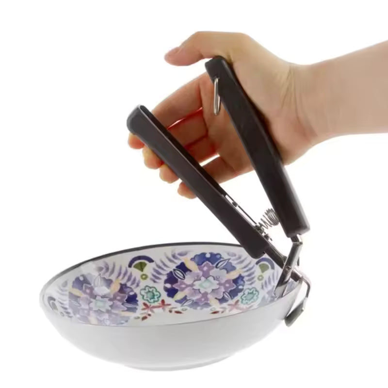 New High Quality Clip Kitchen Tool Black Bowl Picker Bowl Tongs Gadgets Kitchen Utensils Plate Kitchen Gadgets Utensils Black