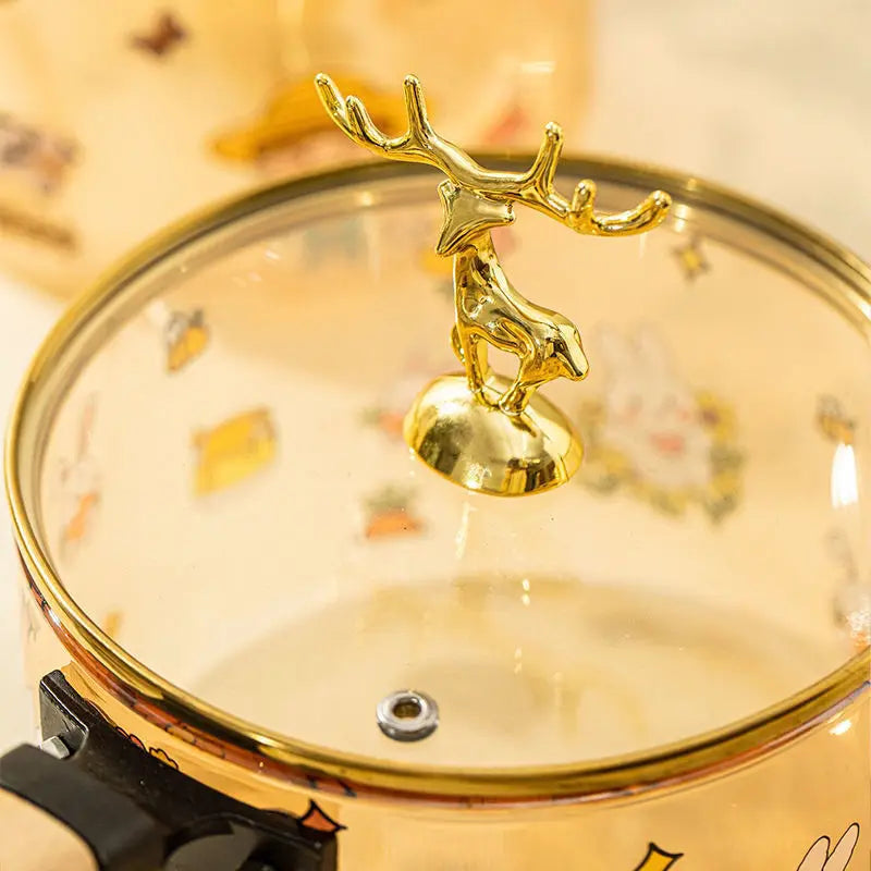 Thermal Power Furnace Heating Milk Pot High Boron Silicon High-temperature Resistant Glass Bowl Household Cooking Pot ZD559