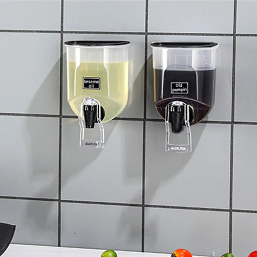 550ml Liquid Toothpaste Breath Freshener Container Clear Wall Mounted Oil Dispenser for Kitchen Refillable for Kids and Adults