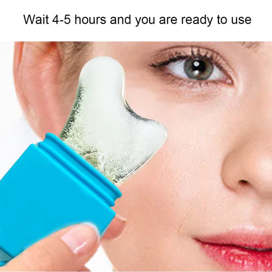 Gua Sha Silicone Ice Face Roller Cold Therapy Alleviate Puffiness Cooling Face Contour Globes Lifting Contour Brighten