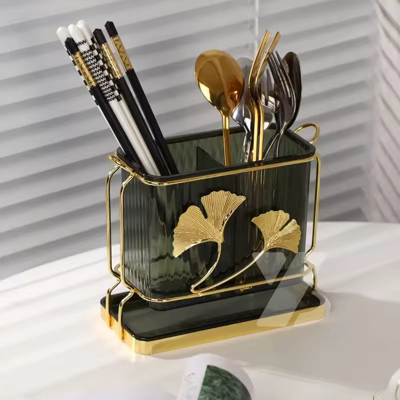 Home Restaurant Creative Rectangular Chopsticks with Drain Plate and Fan Bladet