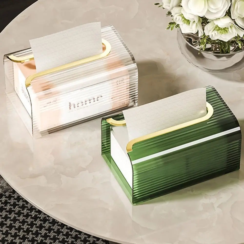 New Transparent Wall-Mounted Tissue Box MultiFunction Punch-free Paper Holder Adhesive Creative Napkin Storage Box Kitchen