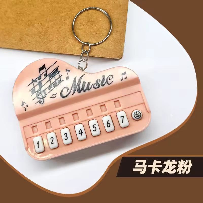 Mini Piano Electronic Organ Key Chain Can Be Played Luminous High Appearance Level Toy Bag Car Key Pendant Exquisite Gift