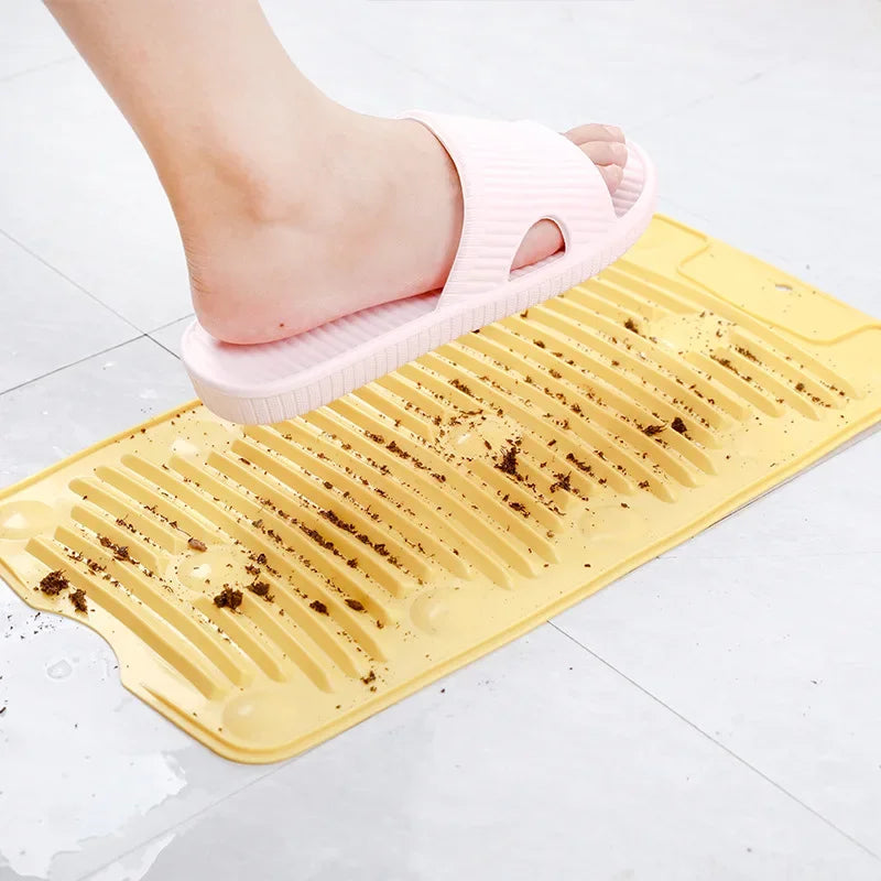 Silicone Washboard Foldable Anti-Slip Washboard Lazy Hands Free Socks Multifunctional Mini Washing Basin Clothes Cleaning Mops
