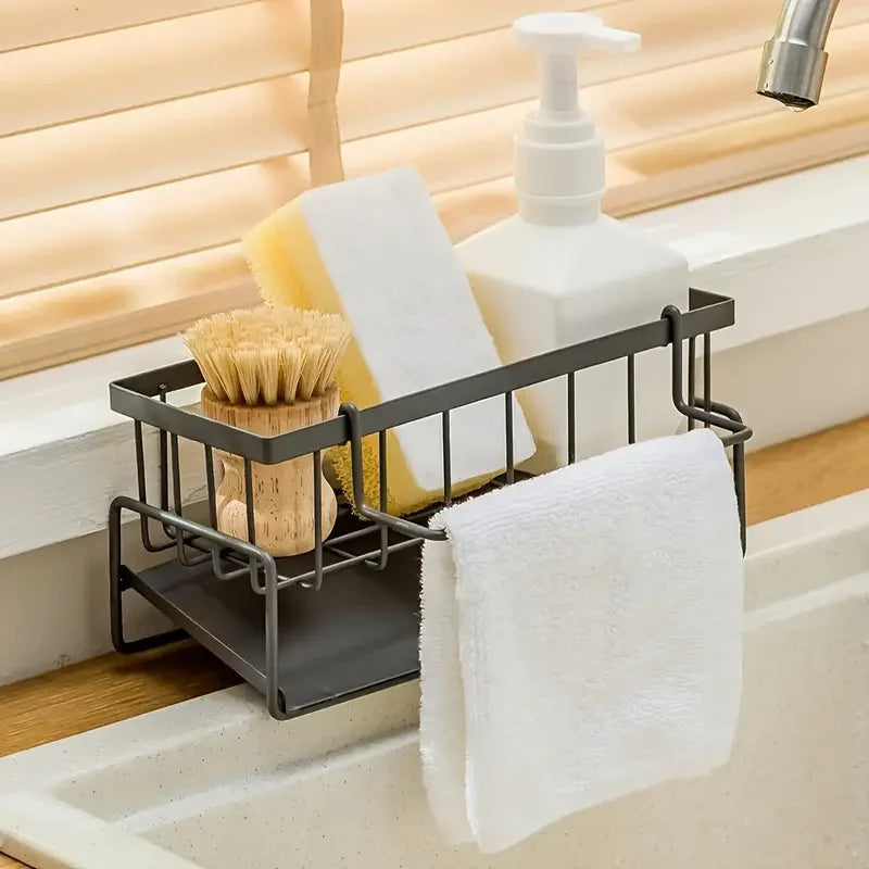 Kitchen Sink Storage Rack Punch-free Bathroom Kitchen Faucet Sponge Rack Sink Drain Rack Bathroom Supplies Rack