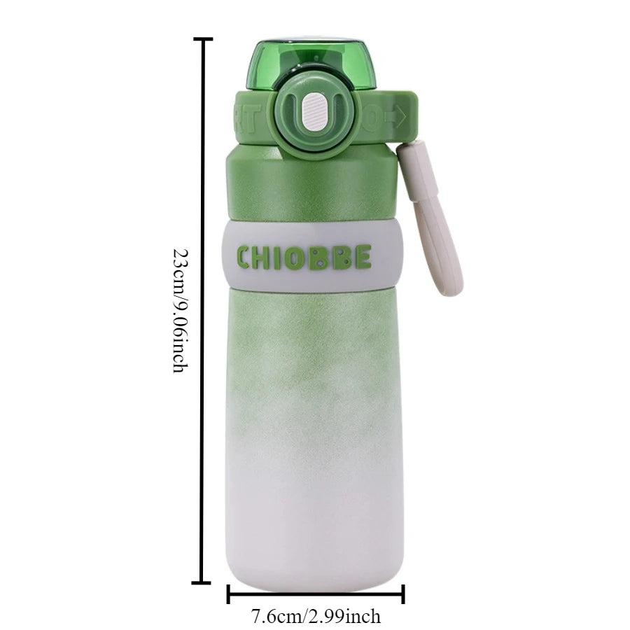 New double-drink large-capacity sports thermos cup for girls, high-quality, portable, hand-held straw, student water cup