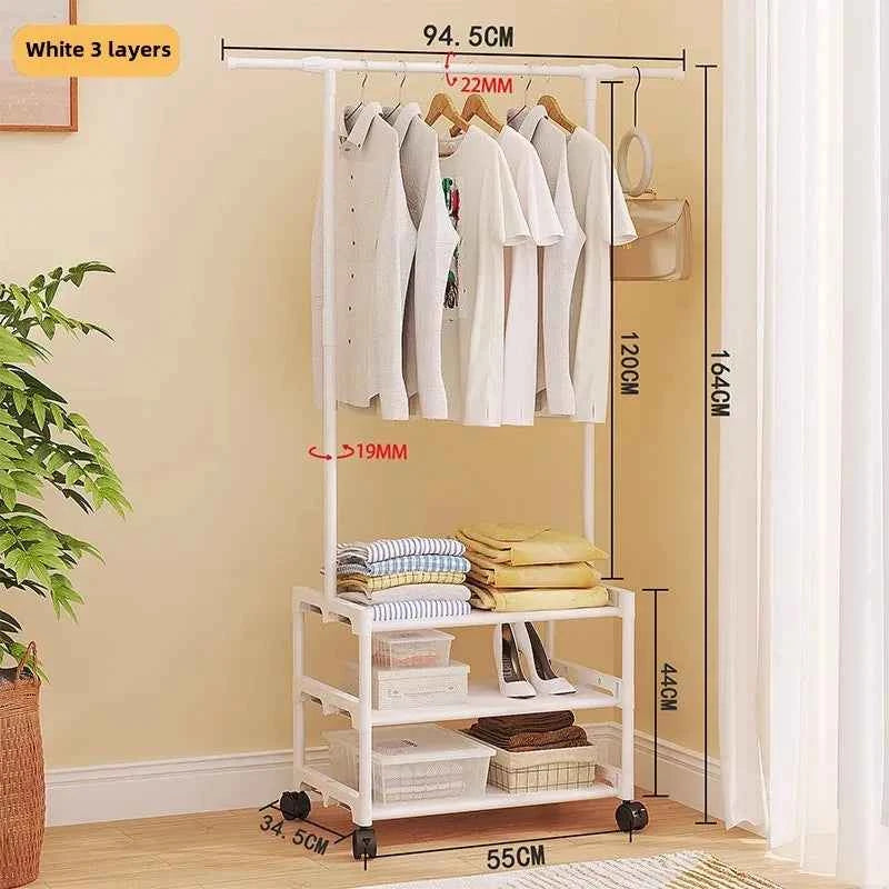Southeast Asia Bestselling Multi-Functional Integrated Shoe Hat Rack Bedroom Storage Clothes Drying Rack Hat Coat Pole