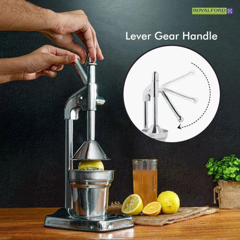 Stainless Steel Citrus Juicer Lemon Pomegranate Orange Juice Manual Juicer Heavy Duty Countertop Home Hand Juicer
