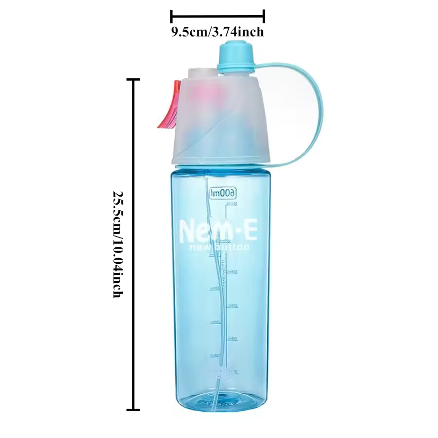 New trendy, convenient, large-capacity transparent plastic cup for summer Creative outdoor sports portable spray cup