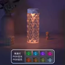 New Crystal Humidifier USB Table Lamp Bedroom Bedside Lamp Desktop Atmosphere Lamp Aromatherapy Machine Spray Water Replenisher