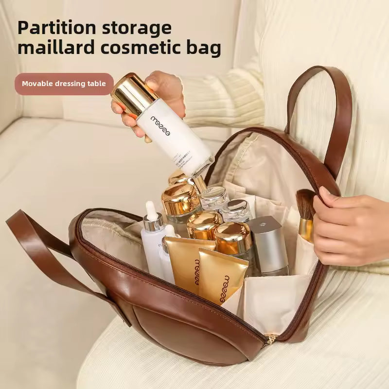 New Large Capacity Portable Women's Makeup Bag High Aesthetic Value Casual Travel Toiletry Bag High End Storage Bag