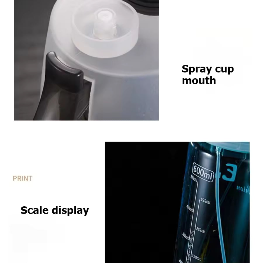 New trendy, convenient, large-capacity transparent plastic cup for summer Creative outdoor sports portable spray cup