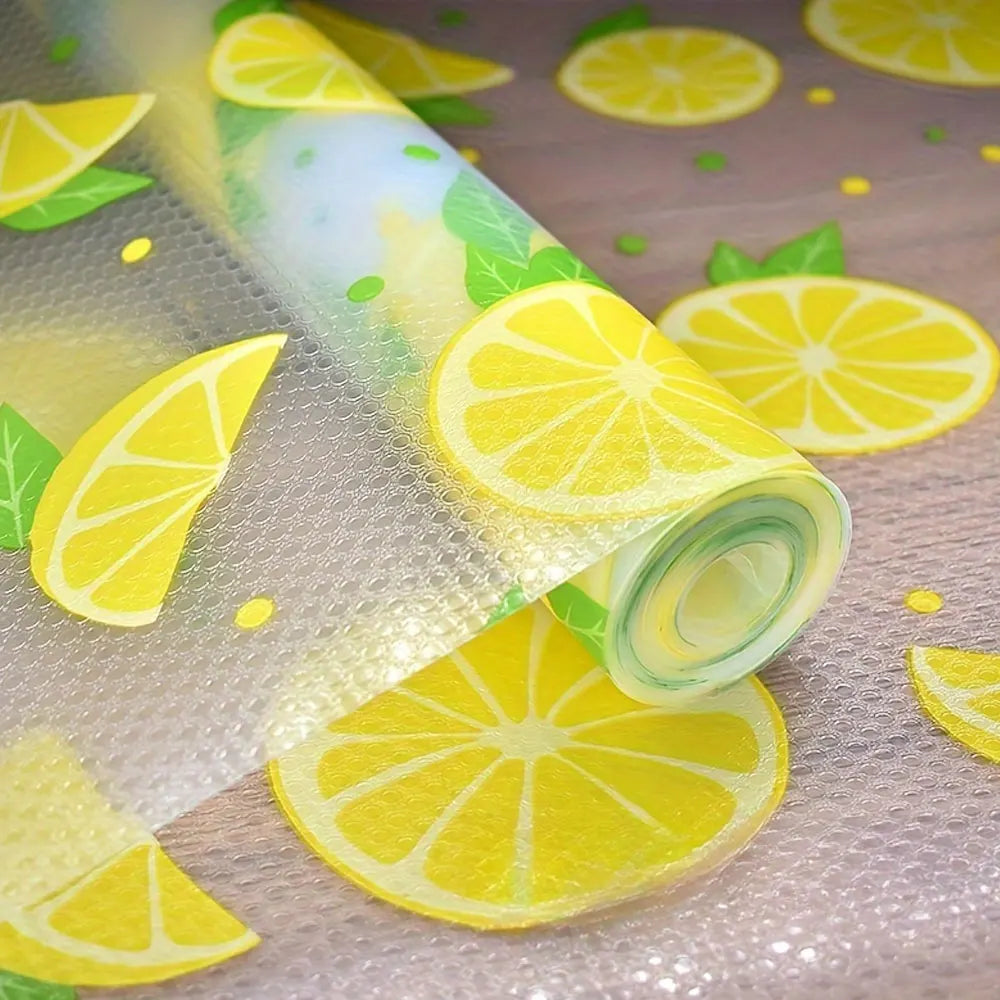 1 Roll Kitchen Cabinet Liners EVA Shelf Drawer Mat Non-Adhesive Waterproof Anti-Slip Anti-Dust Fridge Table Mat For Home Use